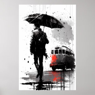 Poster Drew Bus Stop Painting