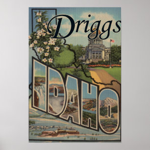 Poster Driggs, letra ScenesDriggs de IdahoLarge,