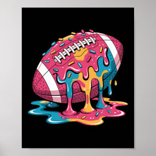 Poster Dripe De Futebol Para Lineman Wr Sorvete Rb Sprin