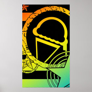 Poster dripz do sorvete do punk