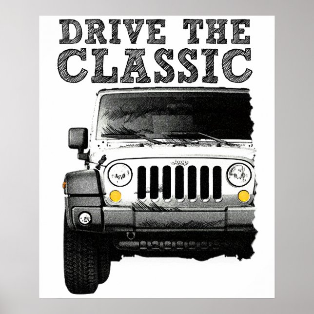 Poster drive the classic-jeep (Frente)