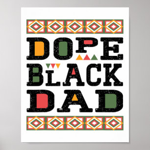 Poster Droga Engraçada Pai Preto Orgulho do Pai Afro Afri