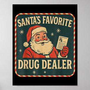 Poster Droga Favorita do Papai Noel no Natal Farmacêutico