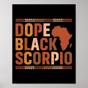 Poster Droga Preto Escorpião Melanina Mês da História Afr