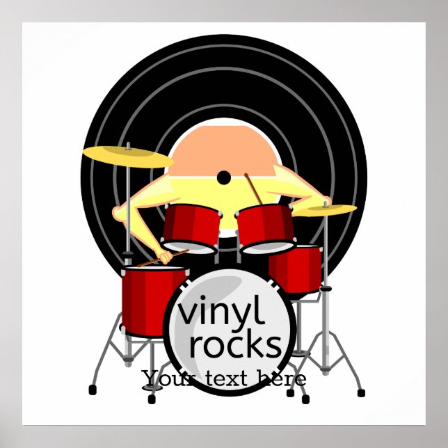 POSTER DROGAS DE VINILO DE MÚSICA 70S (Frente)