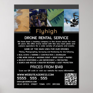 Poster Drone Collage Banner, Drone Rental Company