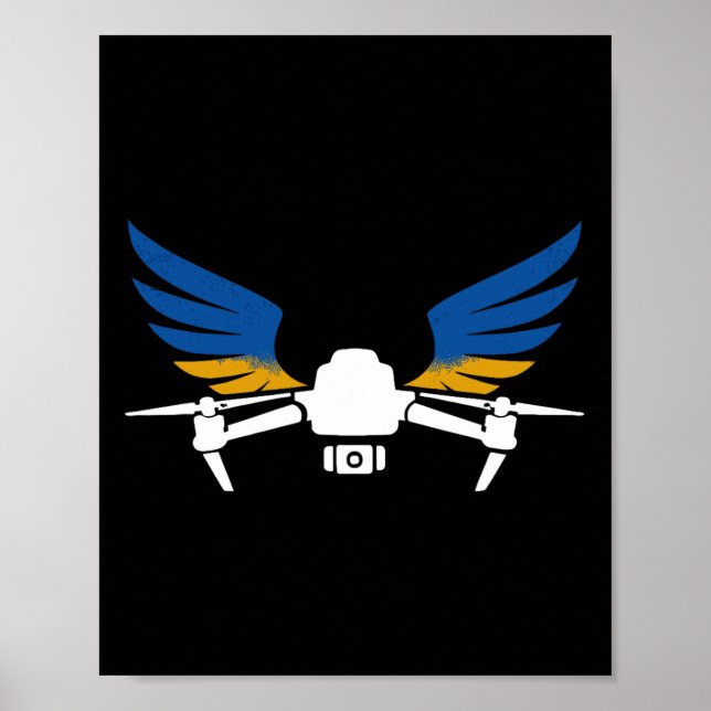 Poster Drone Ucrânia Patriótico Apaixonados Ucranianos Fp (Frente)