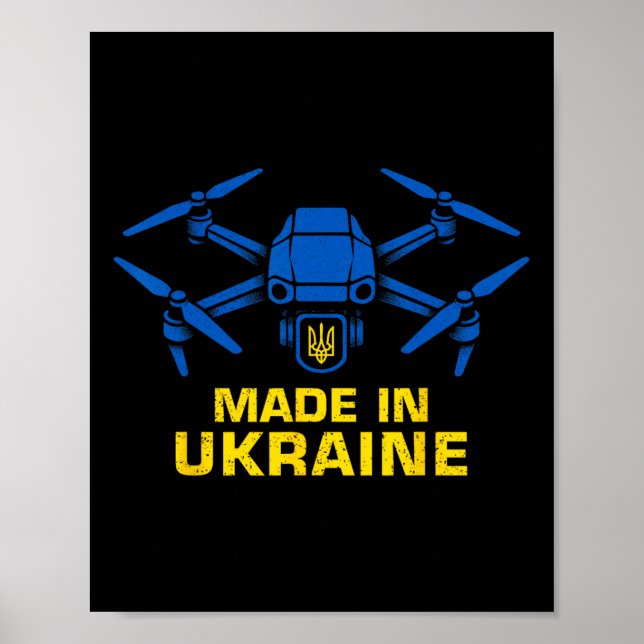 Poster Drone Ucrânia Patriótico Apaixonados Ucranianos Fp (Frente)