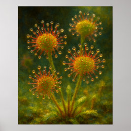 Poster Drosera: Elegância Tóxica Arte Impressionista