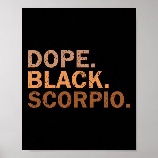 Poster Drug Black Scorpio Melanin African Zodiac Scorpio  (Frente)