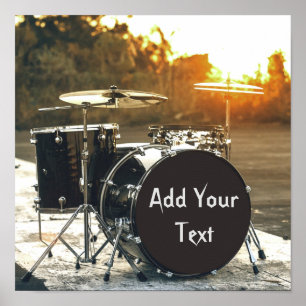 Poster Drum Kit Drummer Rock Personalize Personalize