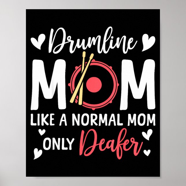 Poster Drumline Mom Like A Normal Mom Drumming Lover Drum (Frente)