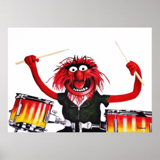 Poster Drummer Animal