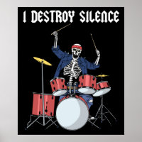 Drummer Rock Music Banda Drums Eu Destruo Silêncio