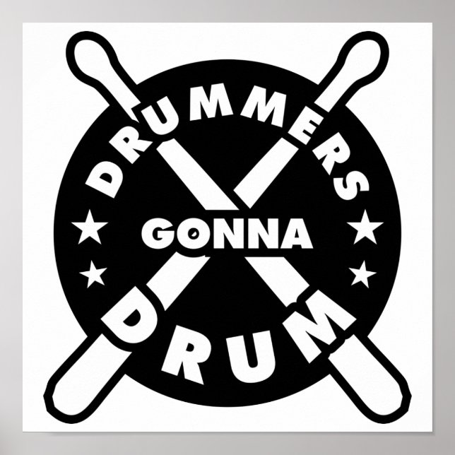 Poster Drummers Gonna Drum (Frente)