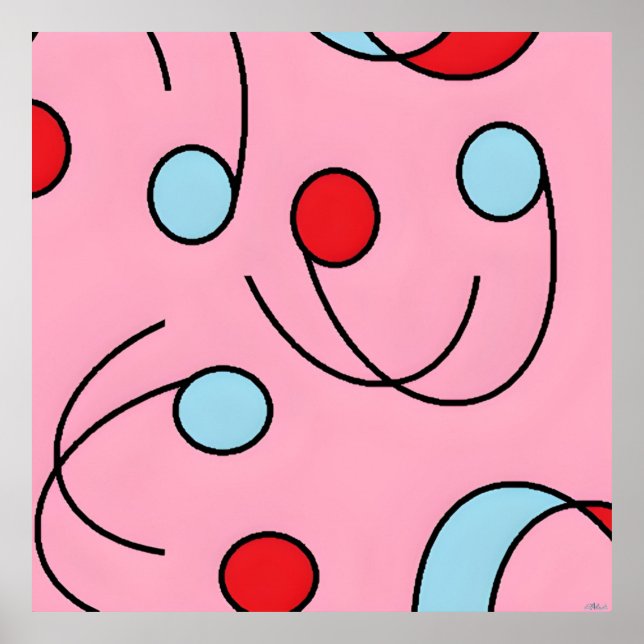 Poster Drupas do Design de Memphis (Frente)