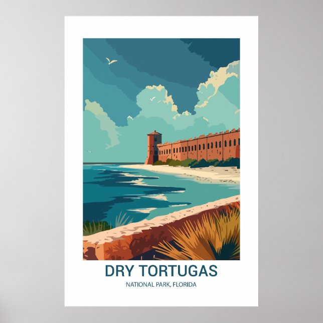 Poster Dry Tortugas National Park Florida EUA (Frente)