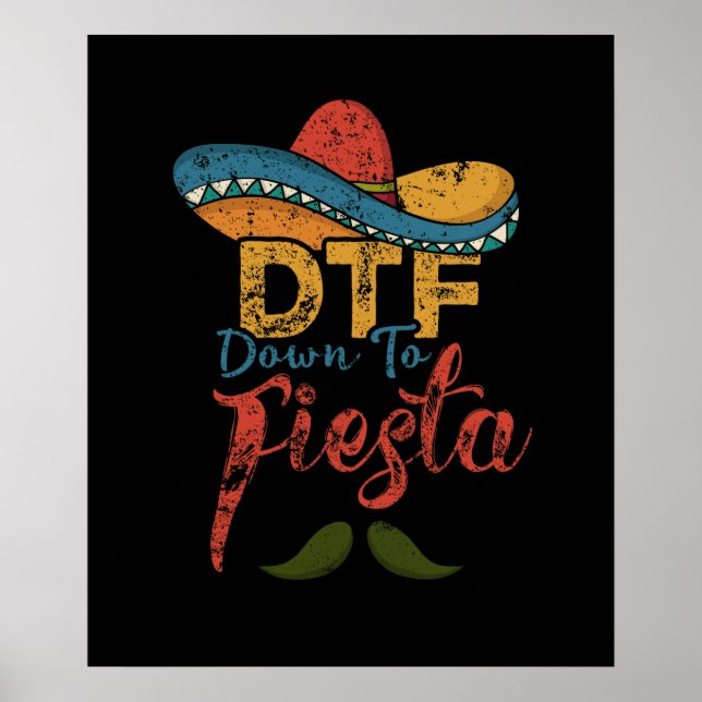 Poster DTF Para Fiesta Engraçado Cinco De Mayo Gift (Frente)