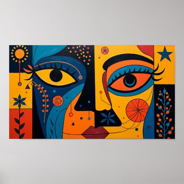 Poster Duality in Bloom: A Symphony of Sight and Symbol (Frente)