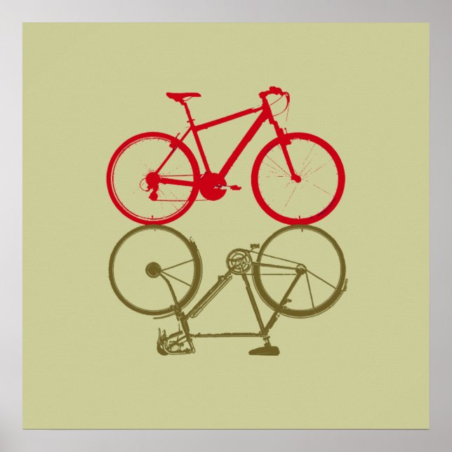 Poster duas bicicletas simples (Frente)