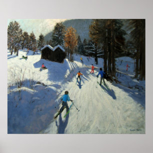 Poster Duas cabanas Pleney Morzine da montanha