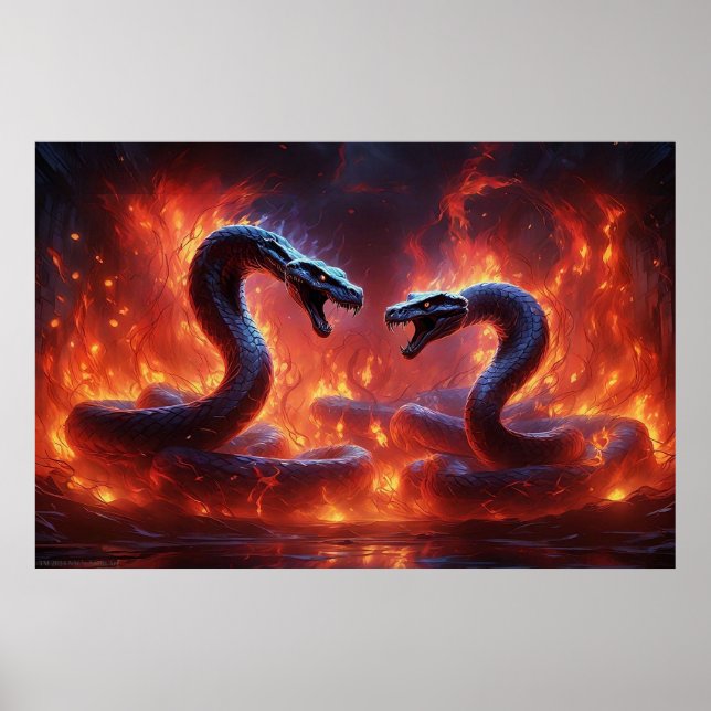 Poster Duas Cobras no Inferno (24 x 36) (Frente)