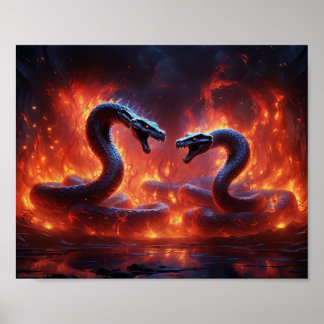 Poster Duas Cobras no Inferno (8 x 10)
