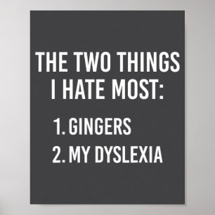 Poster Duas Coisas Que Mais Odeio - Ruivos E Minha Dislex