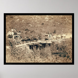 Poster Duas Colinas Negras Passando Por Negras WY 1889