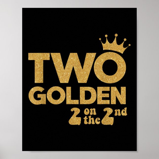 Poster Duas Decorações de Aniversário de Ouro 2 no segund (Frente)