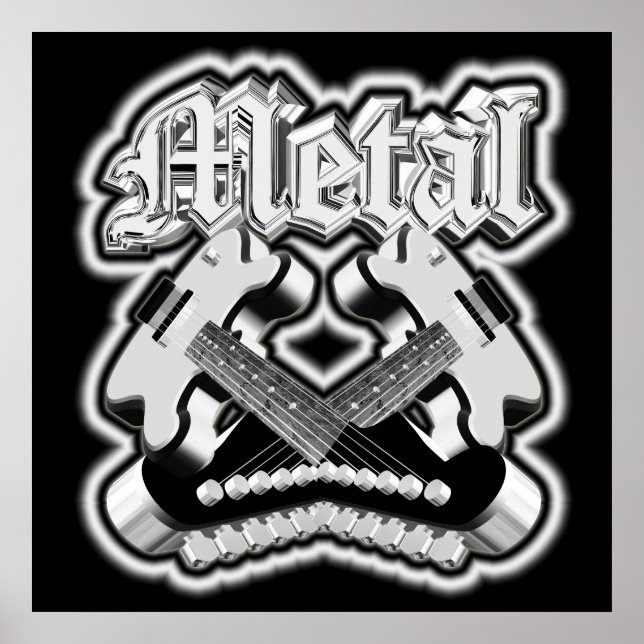 Pôster Duas guitarras cruzadas (Frente)