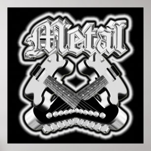 Pôster Duas guitarras de cruzamento