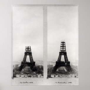 Pôster Duas ideias da construção do Eiffel