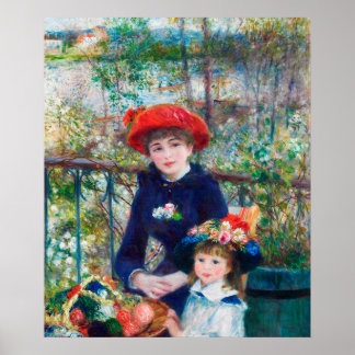 Poster Duas Irmãs no terraço, Renoir
