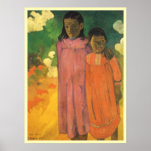 Pôster Duas Irmãs por Paul Gauguin, Arte Fino Vintage