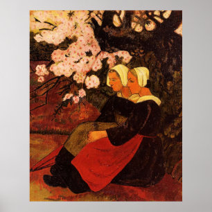 Poster Duas Mulheres Bretãs Sob a Macieira,