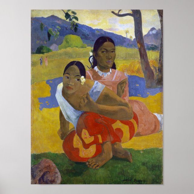 Poster Duas Mulheres Tahitianas, Gauguin (Frente)