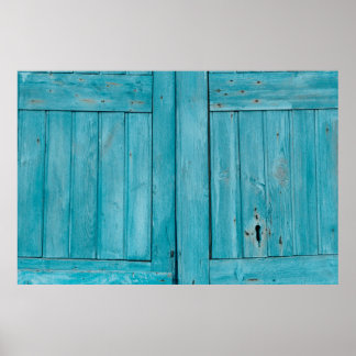 Poster Duas portas de madeira de cinza