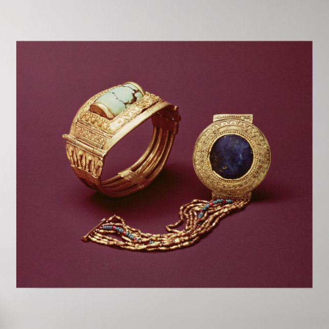 Poster Duas pulseiras, do Tútamo de Tutankhamun (Frente)