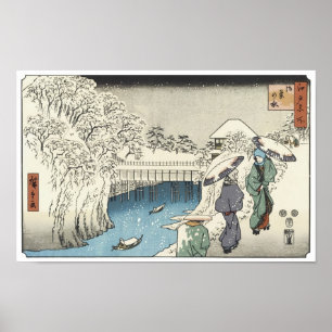 Pôster Duas Senhoras Conversando, Hiroshige, 1853