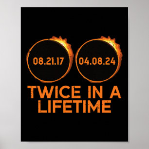 Poster Duas Vezes Em Uma Eclipse Solar 2024 Totalidade Ap