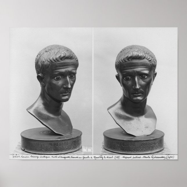 Poster Duas visões de um busto do imperador Augusto (Frente)