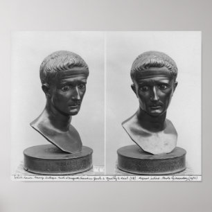 Poster Duas vistas de um busto do imperador Augustus
