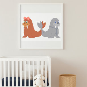Poster Duas Walruses