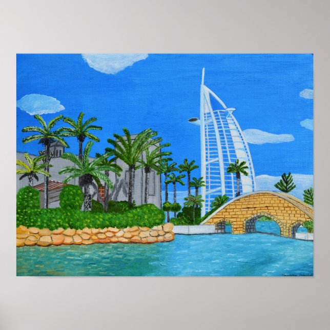 Poster Dubai, Cidade dos Emirados Árabes Unidos (Frente)