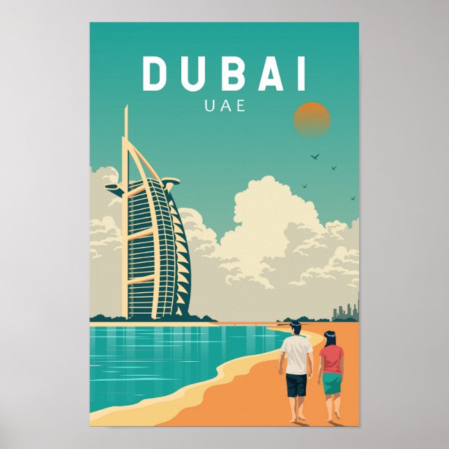 Poster Dubai Emirados Árabes Unidos - Arte Viagem (Frente)