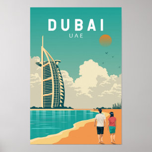 Poster Dubai Emirados Árabes Unidos - Arte Viagem