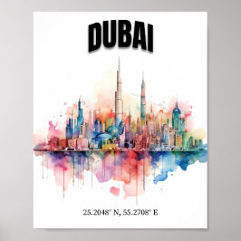 Poster Dubai Skyline