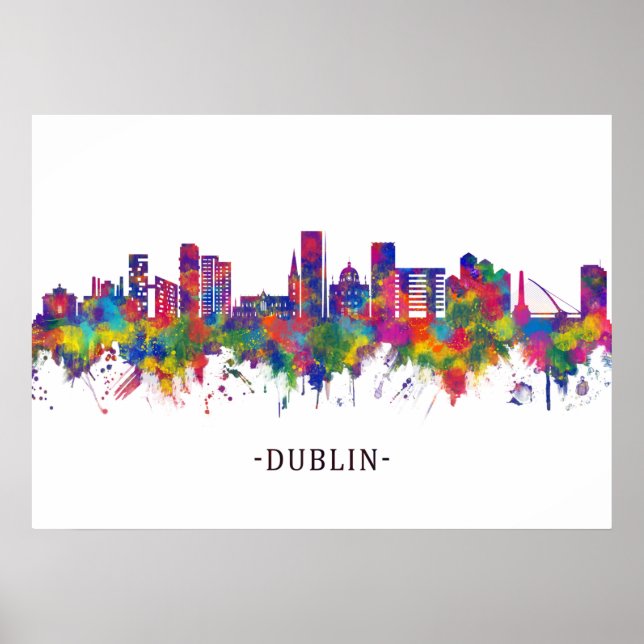 Poster Dublin Ireland Skyline (Frente)