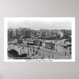 Pôster Dublin, Irlanda, 1930, Guiness Barge on Liffey